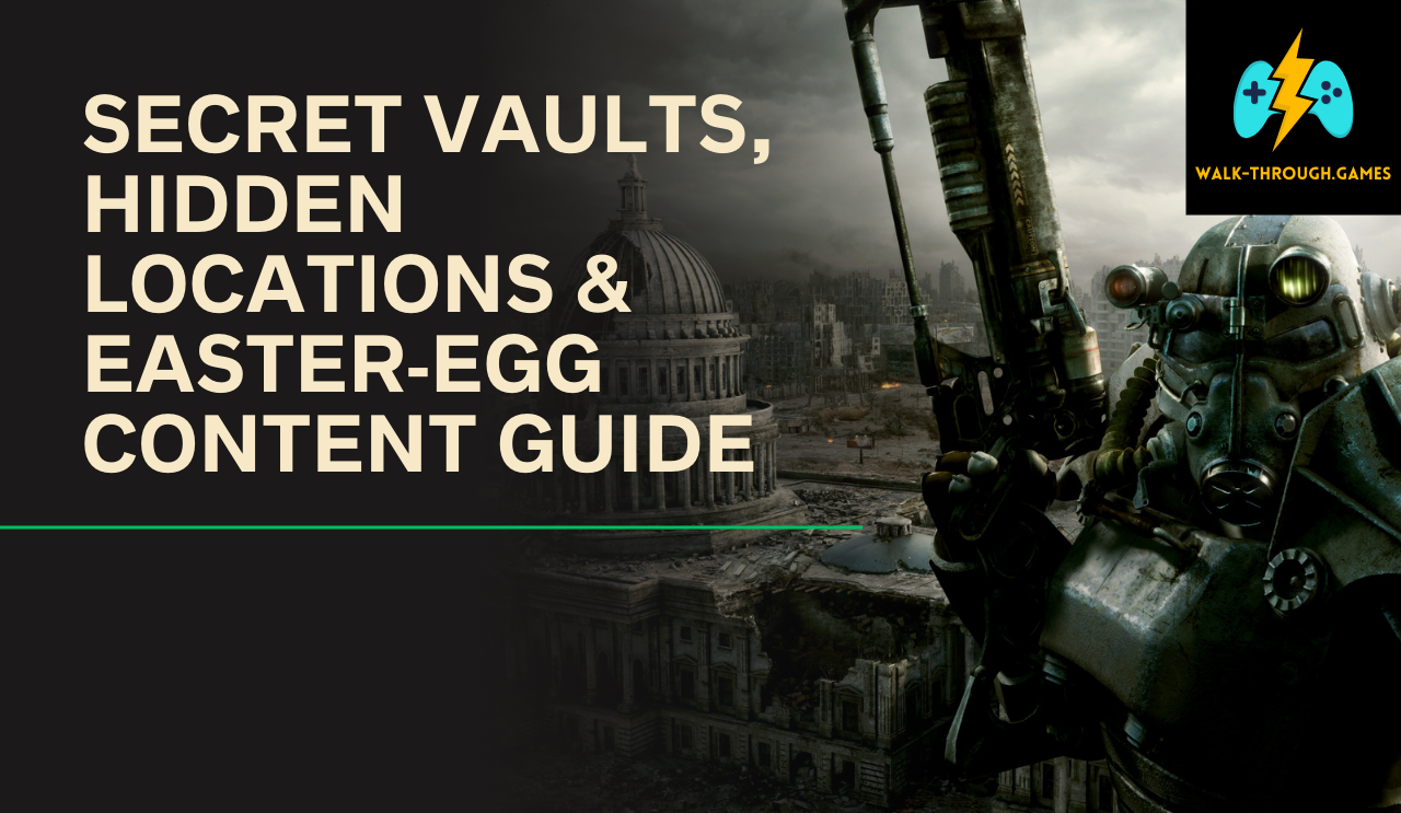 Discover every secret Vault, hidden location, rare item, and Easter-egg in Fallout 3 with this comprehensive guide to the Capital Wasteland.