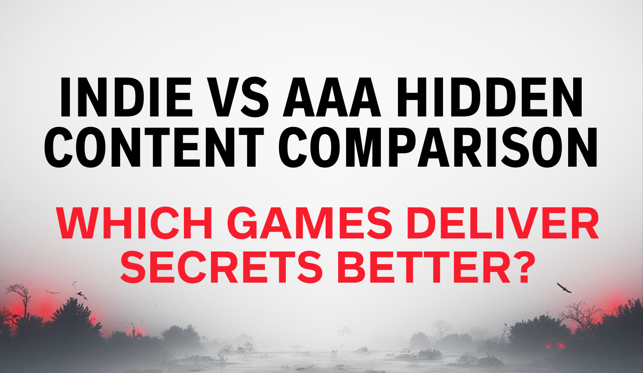 Analysis of whether AAA games (like God of War, Batman) or Indie games (like Hollow Knight, La-Mulana) provide the most impactful hidden content and secret endings.