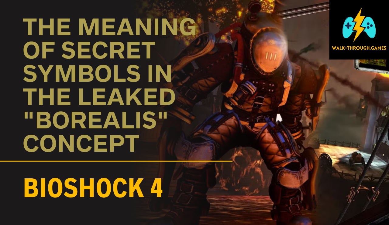 A mysterious Antarctic landscape with a glowing Aurora Borealis eye symbol hovering over a futuristic metal lighthouse. Text: "DECODING BOREALIS".