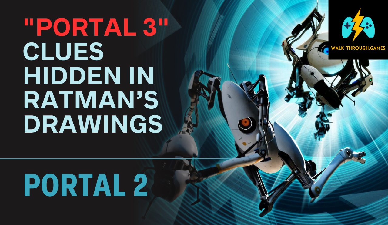 A shadowy image of a Doug Rattmann mural showing the Borealis ship and a hidden "3" symbol in the geometry. Text: "THE PROPHET OF APERTURE".